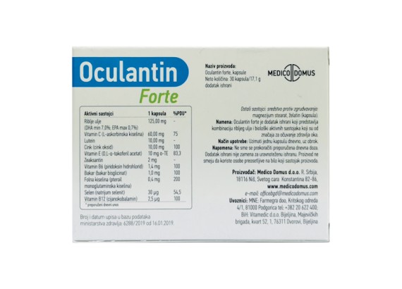 Oculantin Forte 30 kapsula