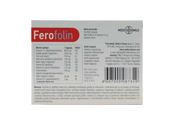 Ferofolin 30 kapsula