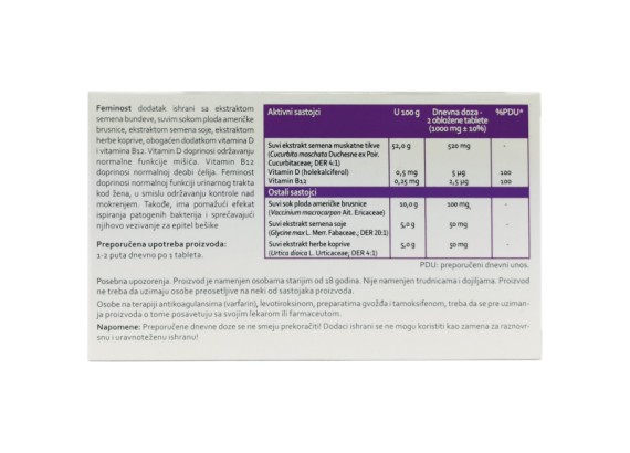 Feminost 56 obloženih tableta