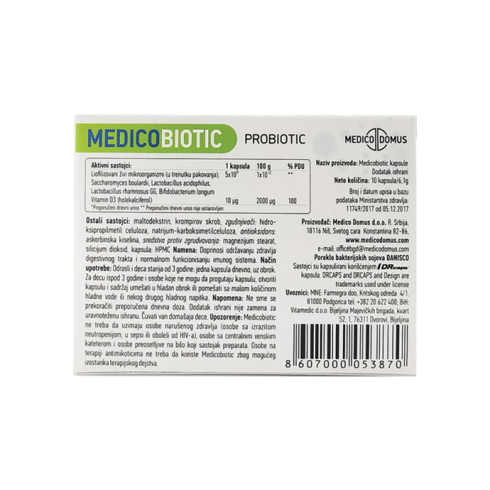 Medicobiotic Probiotic 10 kapsula | Markfarm apoteka
