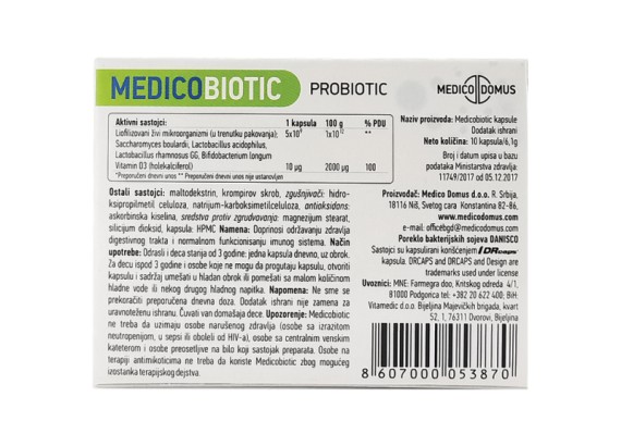 Medicobiotic Probiotic 10 kapsula