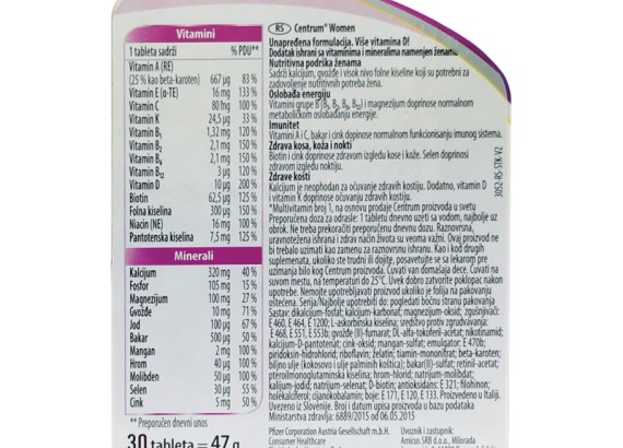 Centrum® WOMEN 30 tableta