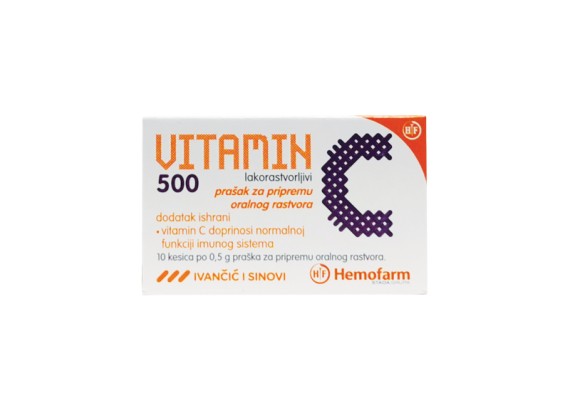 Vitamin C 500 prašak za pripremu oralnog rastvora 10 kesica