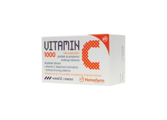 Vitamin C 1000 prašak za pripremu oralnog rastvora 10 kesica