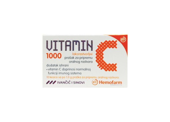 Vitamin C 1000 prašak za pripremu oralnog rastvora 10 kesica