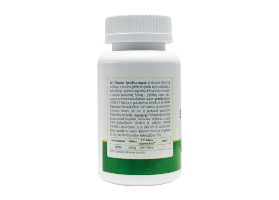 Spirulina organic 250 mg 300 tableta