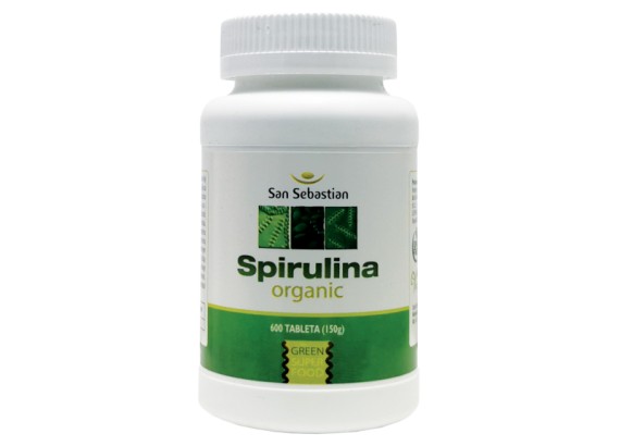 Spirulina organic 250 mg 600 tableta
