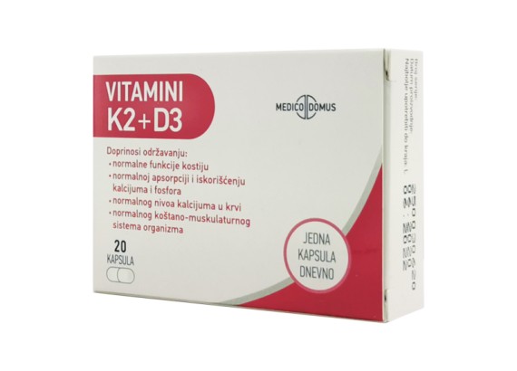 Vitamin K2+D3 20 kapsula