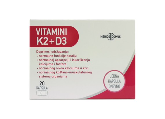 Vitamin K2+D3 20 kapsula