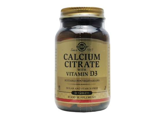 Solgar® Calcium Citrate + vitamin D3 60 tableta