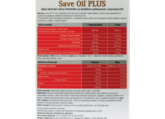 Save Oil® PLUS 30 kapsula