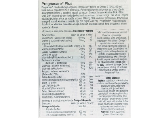 Pregnacare® plus Omega-3 56 tableta