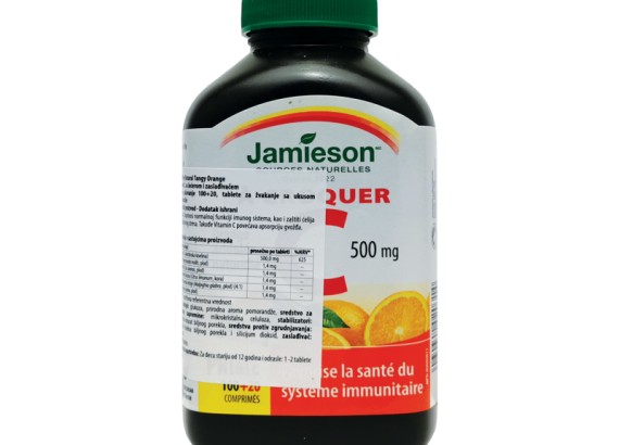 Jamieson Vitamin C za žvakanje 500 mg