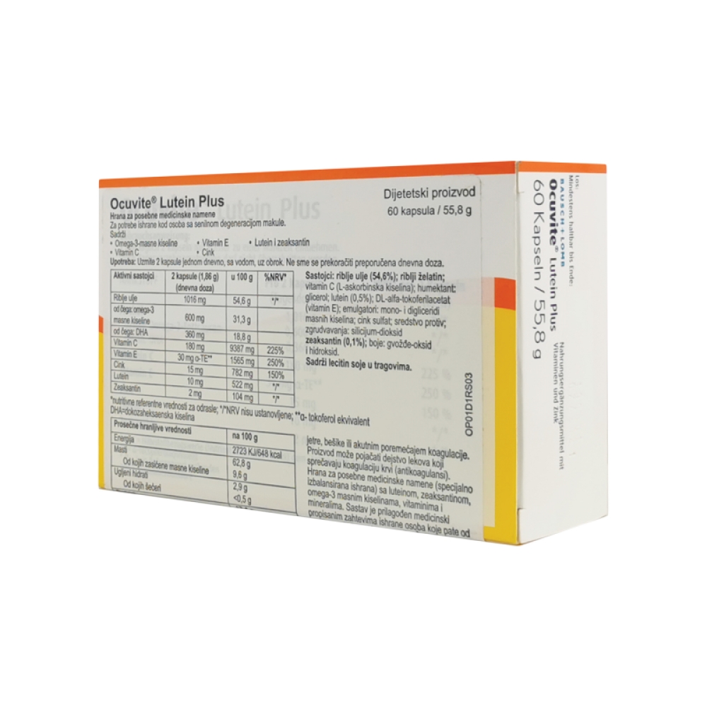 Ocuvite® Lutein Plus 60 kapsula Markfarm apoteka