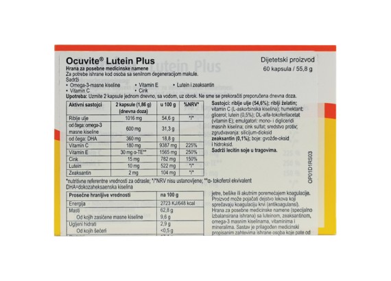 Ocuvite® Lutein Plus  60 kapsula