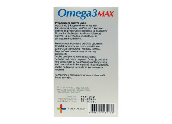 Omega-3MAX 1000 mg 100 kapsula