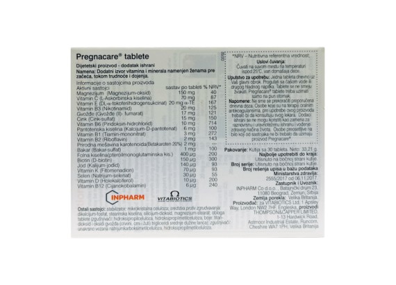 Pregnacare® 30 tableta
