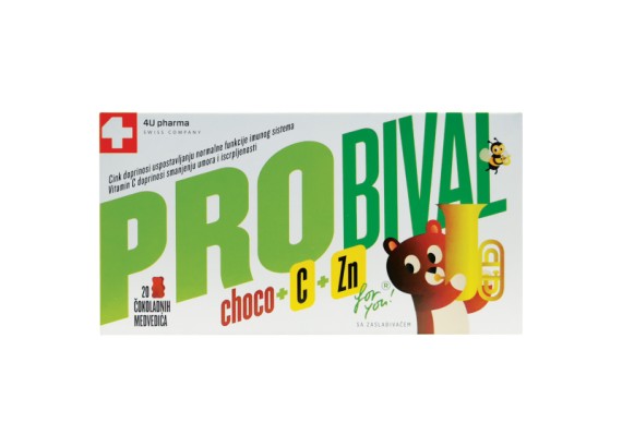 Probival Choco + C + Zn for you® 20 čokoladnih medvedića