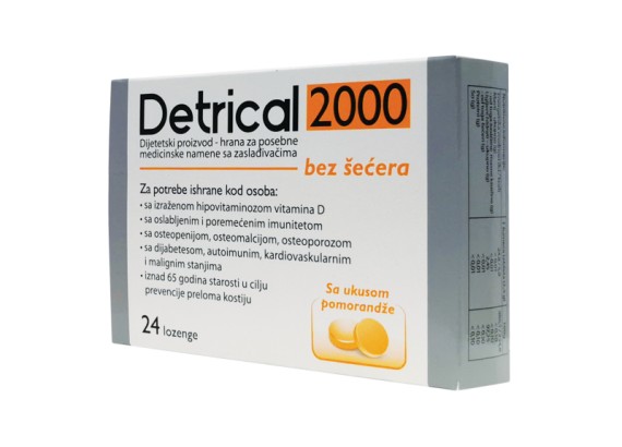 Detrical 2000  24 lozenge sa ukusom pomorandže