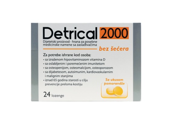 Detrical 2000  24 lozenge sa ukusom pomorandže