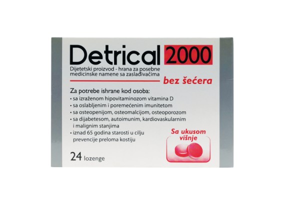 Detrical 2000  24 lozenge sa ukusom višnje