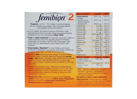 Femibion® 2 28 film tableta i 28 kapsula