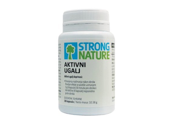 Strong Nature ® Aktivni ugalj 250 mg 30 kapsula