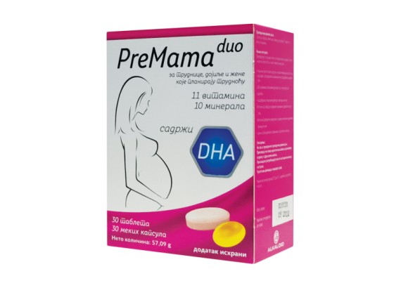 PreMama duo 30 tableta + 30 mekih kapsula