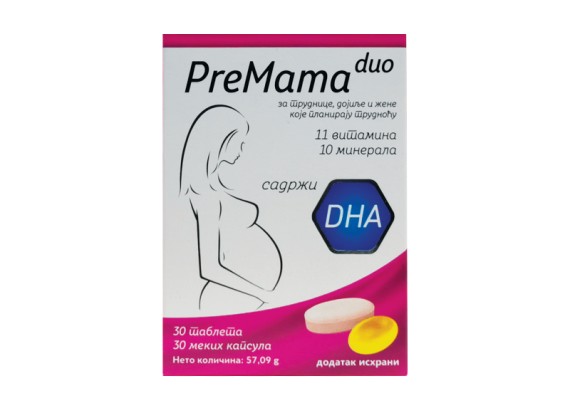 PreMama duo 30 tableta + 30 mekih kapsula