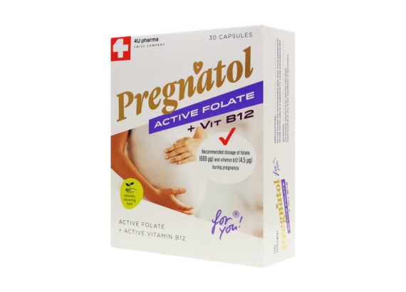 Pregnatol Active Folate + Vitamin B12 for you® 30 kapsula