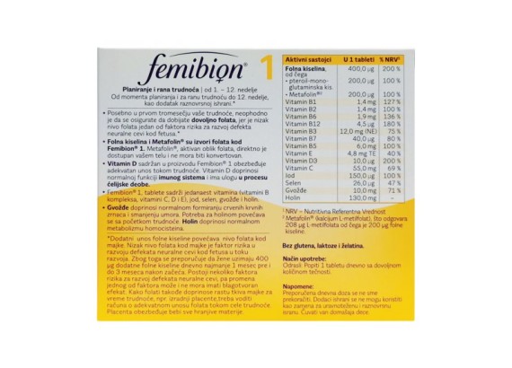 Femibion® 1 28 film tableta