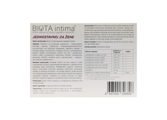 BIOTA Intima® 15 kapsula