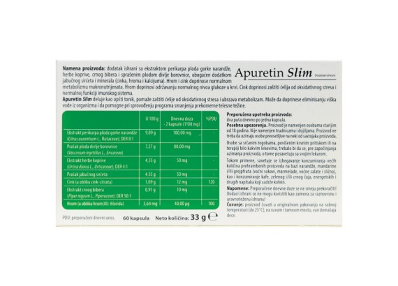 Apuretin Slim 60 kapsula