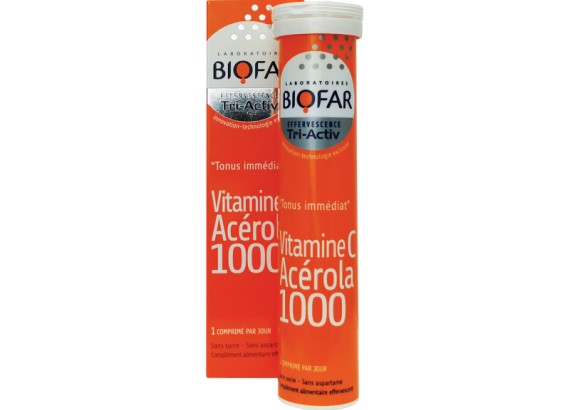 Biofar Vitamin C Acerola 1000 mg 15 šumećih tableta