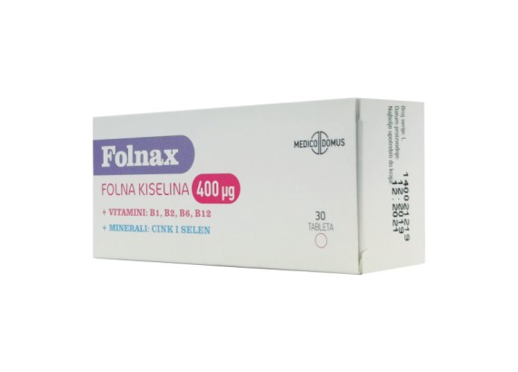 FOLNAX Folna Kiselina 400 mcg 30 tableta