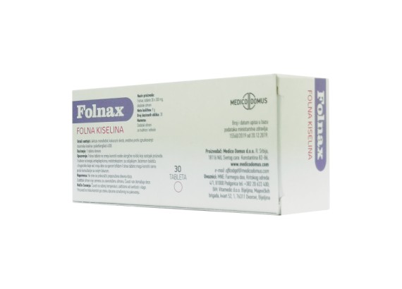 FOLNAX Folna Kiselina 400 mcg 30 tableta