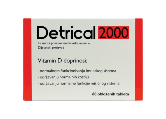 Detrical 2000 60 obloženih tableta