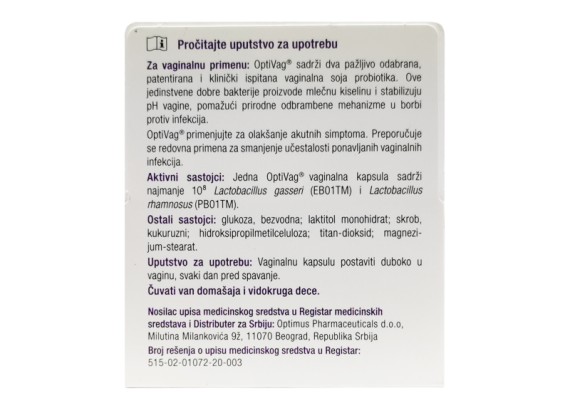 OptiVag® 10 vaginalnih kapsula