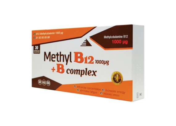 Methyl B12 1000 mcg + B complex 30 kapsula