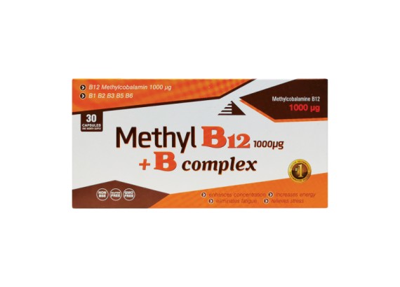 Methyl B12 1000 mcg + B complex 30 kapsula