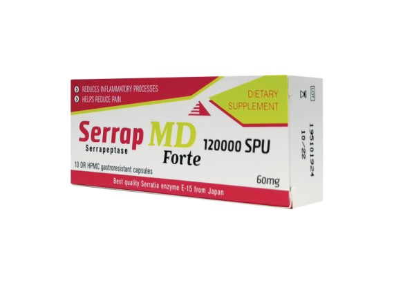 Serrap MD forte 120000 SPU 10 gastrorezistentnih kapsula