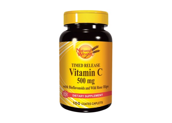 Natural Wealth  Timed Release Vitamin C 500 mg with Bioflavonoids and Wild Rose Hips   100 tableta