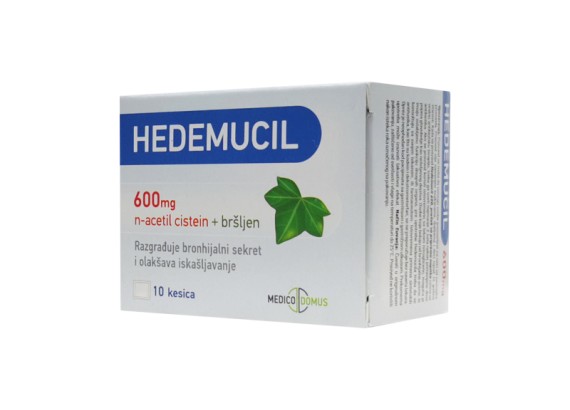 Hedemucil 600 mg 10 kesica