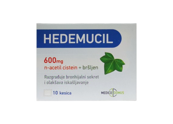 Hedemucil 600 mg 10 kesica