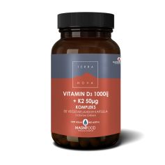 TerraNova Vitamin D3 1000 IJ + K2 50 mcg kompleks 50 vege-kapsula