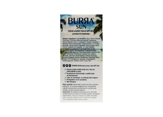 Burra® Sun Face & Body mleko SPF50+ 50 ml