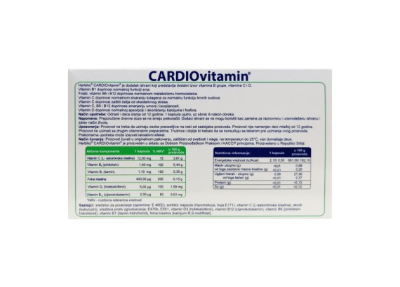CARDIOvitamin®  20 kapsula