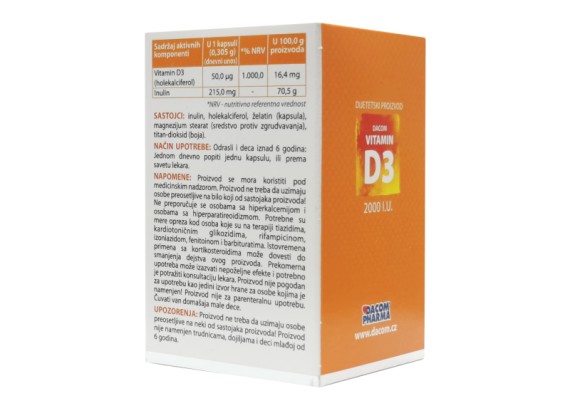 VITAMIN D3 2000 I.U. 30 kapsula