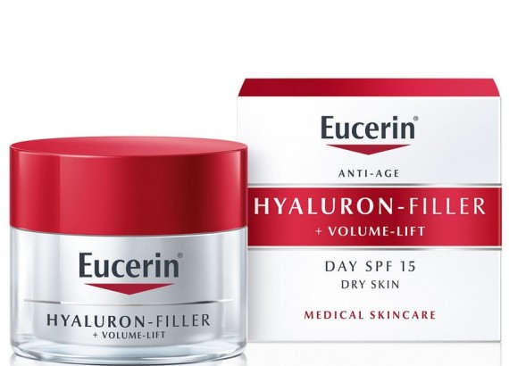 Eucerin Hyaluron-Filler + Volume-Lift dnevna krema za suvu kožu SPF15