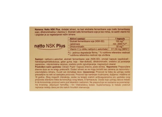 Natto NSK Plus 125 mg 30 kapsula